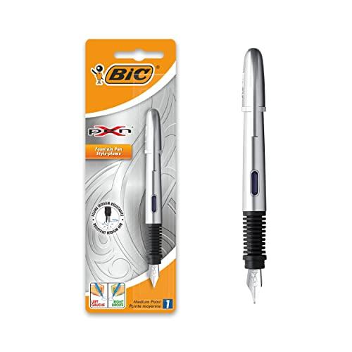 BIC Penna Stilografica X-pen Chrome, Media, Argento