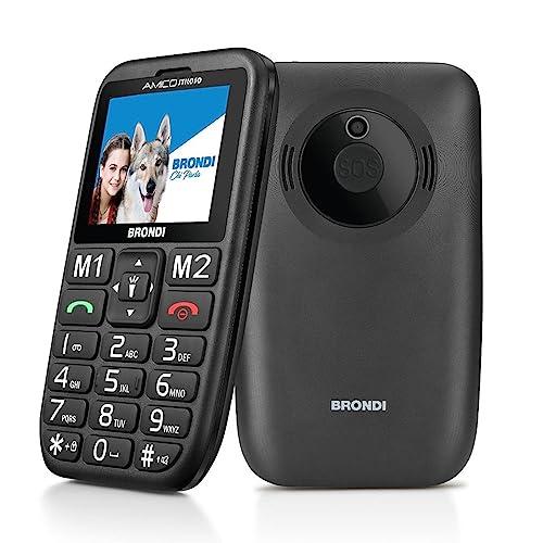 Brondi Amico Stiloso Nero - Telefono Cellulare Facile da Usare