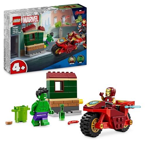LEGO Marvel Iron Man con Moto e The Hulk