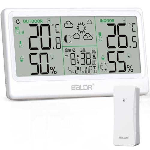 Stazione Meteo Digitale con Sensore Esterno e Ampio Display VA da 8.5 Pollici