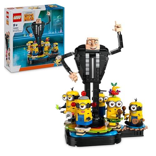 LEGO Cattivissimo Me Gru e Minions in Mattoncini, Set dal Film della Illumination, Personaggi da Costruire che Danzano, Giochi Creativi per Bambine e Bambini da 9 Anni, Regalo da Esposizione 75582