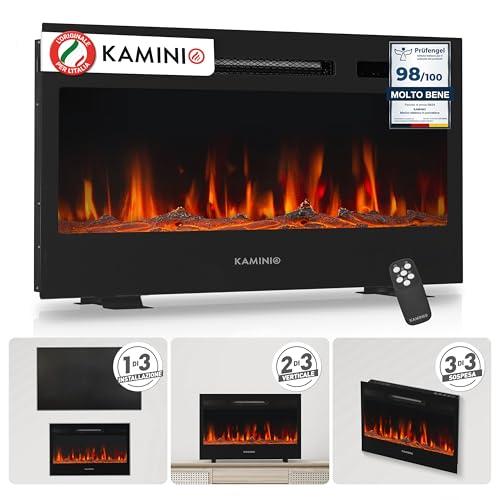 KAMINIO Camino elettrico Marlon - Caminetto elettrico 3-in-1