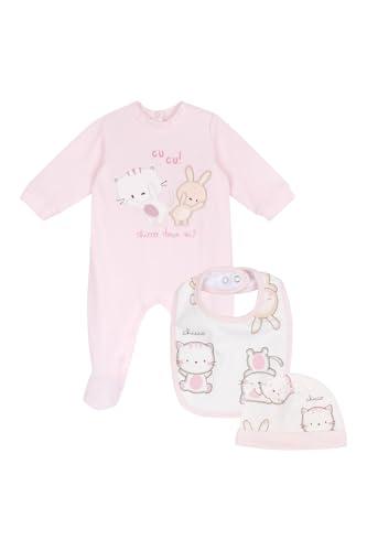Chicco Set Regalo Neonato Unisex - Tutina, Cappellino e Bavaglia