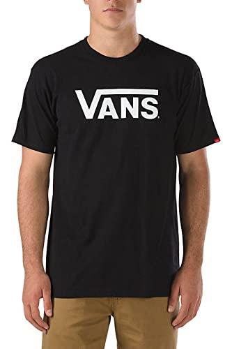 Vans Classic T-Shirt Nera con Logo Bianco