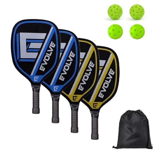 Set Pickleball AFKAI - 4 Racchette, 4 Palline e Borsa (Verde)