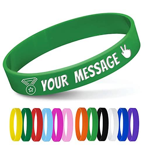 Braccialetti in Silicone Personalizzati con Messaggio di Testo