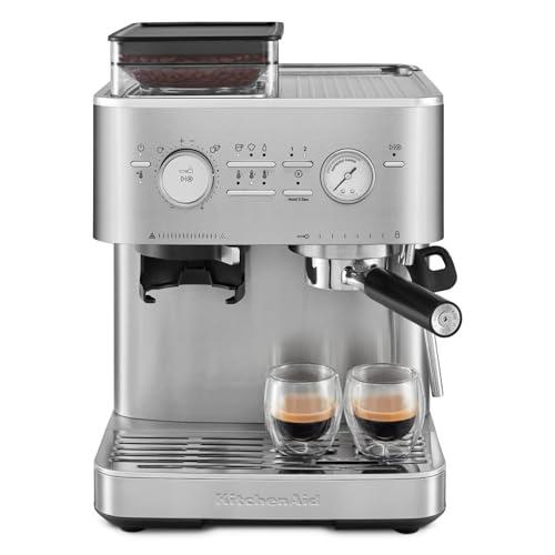 KitchenAid Macchina da Caffè Espresso Semiautomatica con Macinino Integrato Acciaio Inox