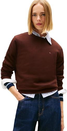 Tommy Jeans Tjw Reg S Flag Crew - Felpa Donna Marrone