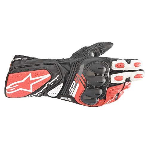 Alpinestars SP-8 V3 Guanti da Moto (Nero/Bianco/Rosso, L)