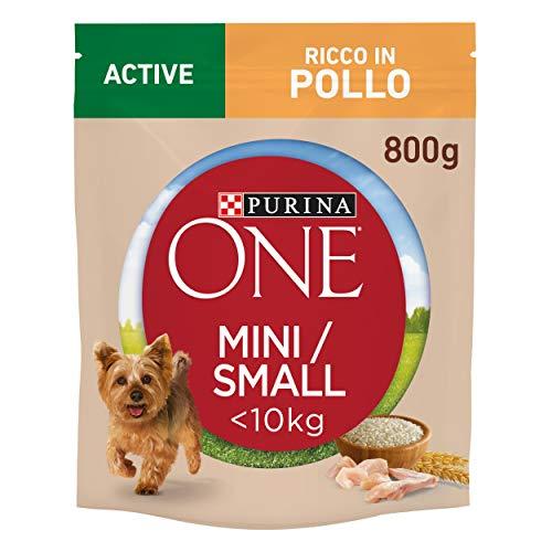 Purina One Mini Active per Cani Inferiori a 10 kg, Crocchette con Pollo e Riso