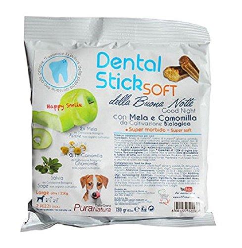 Officinalis Dental Stick Soft Della Buona Notte - snack per cani Medium 10-25 kg con Mela e Camomilla gr 90