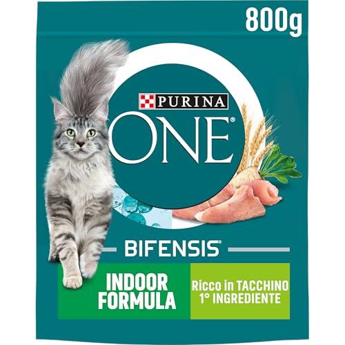 Purina One Bifensis Indoor Formula Crocchette Gatti Tacchino e Cereali 800g