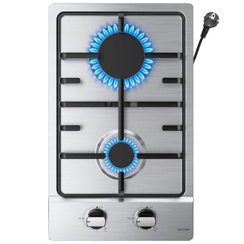 WEHIMO Piano Cottura a Gas 2 Fuochi Inox Da Incasso