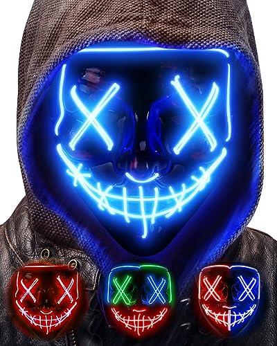 AnanBros - Maschera LED Halloween Blu
