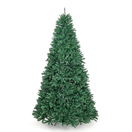 COSTWAY Albero di Natale Artificiale Realistico e Denso con Base in Metallo (275 cm)