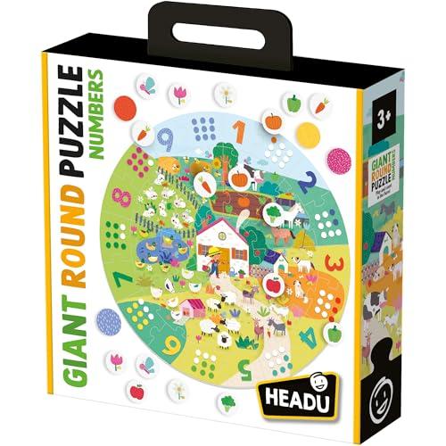 Headu Giant Round Puzzle Numbers Gioca e Conta nella Fattoria