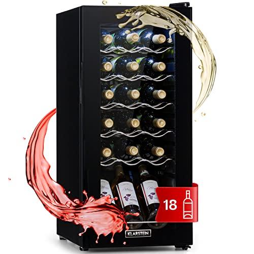 Klarstein Cantinetta Vino Design 50L - 18 Bottiglie, Frigo Vino Monozona 5-18°C