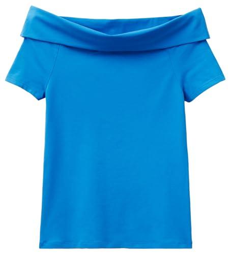 T-shirt Donna United Colors of Benetton Girocollo Manica Corta in Cotone Stretch