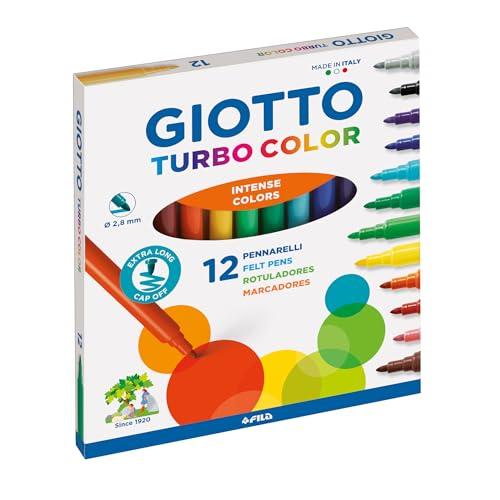 Giotto Turbo Color - Pennarelli Colorati, Astuccio da 12