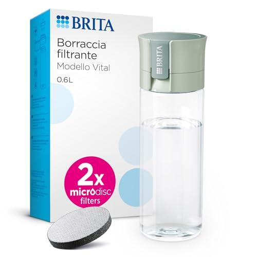 BRITA Borraccia Filtrante Vital Verde con 2 MicroDisc