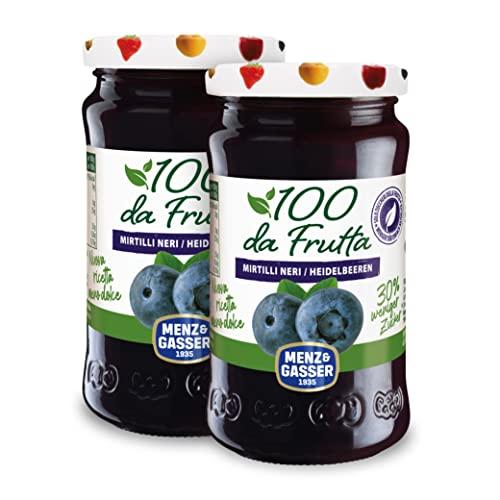 Menz&Gasser Composta di Mirtilli Neri 100% Frutta (2x240g)