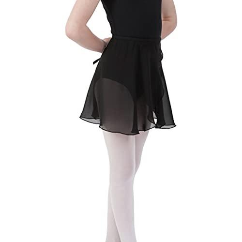 Gonnellino a Portafoglio da Danza e Balletto in Chiffon Nero - Taglia L