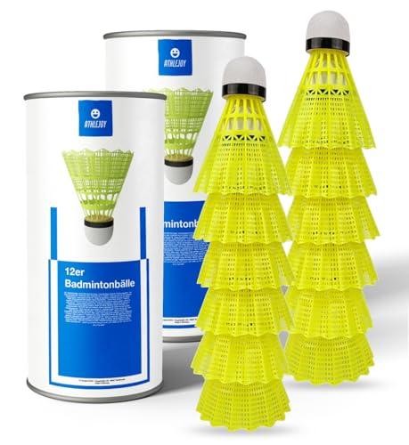 ATHLEJOY 12 x Palline da Badminton - Allenamento e Competizione