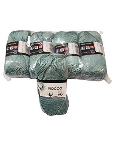 Tresfere Cotone per Maglieria Fiocco Pacco 250g col 7612 Azzurro Polvere