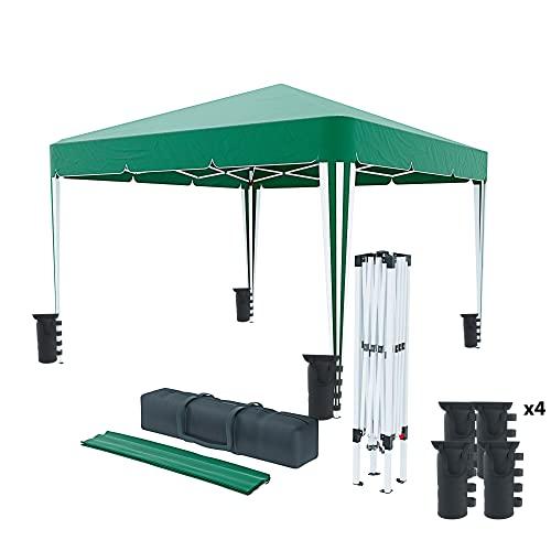 Gazebo Pieghevole Impermeabile 3x3m Verde - Depok