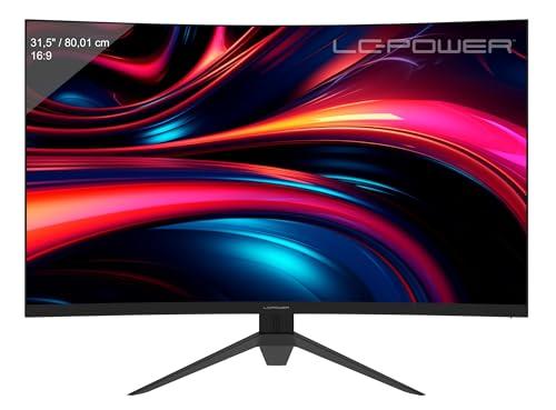 LC-Power Monitor curvo QHD da 32 pollici, 2560 x 1440, 180 Hz, 1 ms MPRT, AMD FreeSync, 3500:1, 1500R, 16:9, pannello VA, 122,1% sRGB, 93,6% DCI-P3, nero