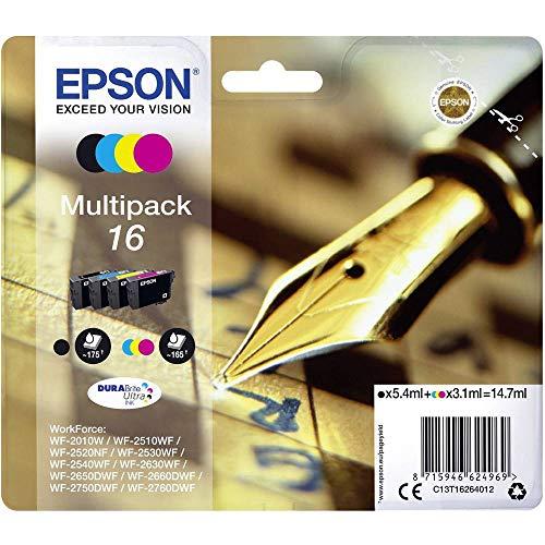 Epson 16 Multipack - Confezione da 4 Cartucce Originali (C13T16264012)