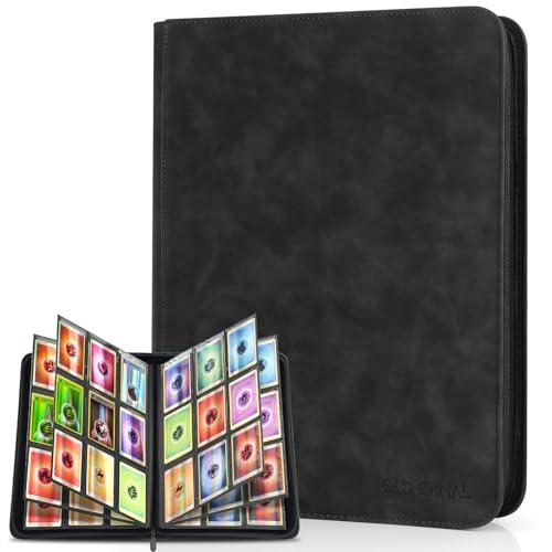 Old Canal Raccoglitore Cartes, Album Carte da 9 Tasche, Contiene Fino 540 Cartes, Binder Carte di Alta Qualità, Album Porta Cartes per MTG, TCG, Compatible con Varie Carte da Collezione (Nero)