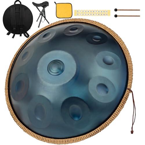 Handpan 440 Hz, 10 Toni, 22 Pollici, Re Minore - Strumento Musicale a Percussione Armonica