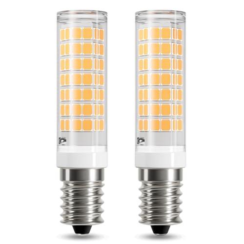 DiCUNO Lampadina LED E14 per cappa cucina, 4W Equivalente alogeno 50W, 550lm, Bianco caldo 3000K, Base E14 per frigorifero, macchina da cucire e lampada di sale, Non dimmerabile, 2 Pezzi