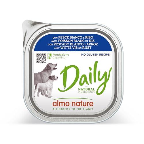 Almo Nature Daily Menu Paté per Cani con Pesce Bianco e Riso - Confezione da 9 da 300g
