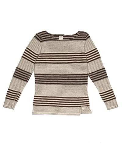 Maglione a Righe Donna in Pura Lana di Alpaca