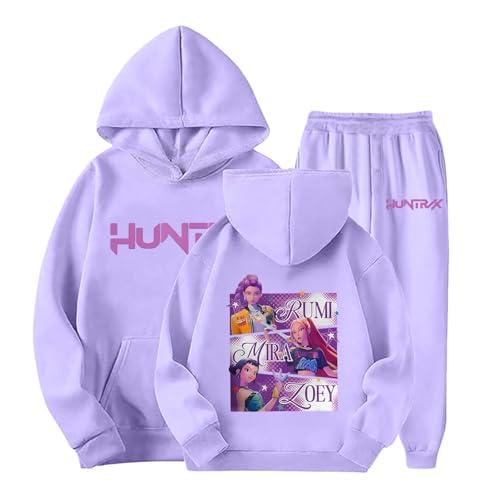 K-Pop D-Demon H-Hunters Tuta Ragazze 2-14 Anni - Felpa e Pantaloni Sportivi Y2K