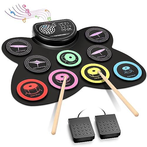 Anpro Batteria Elettrica Portatile 9 Pads con Altoparlante Incorporato