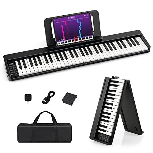 Pianoforte Digitale Pieghevole COSTWAY 61 Tasti con Bluetooth e Accessori