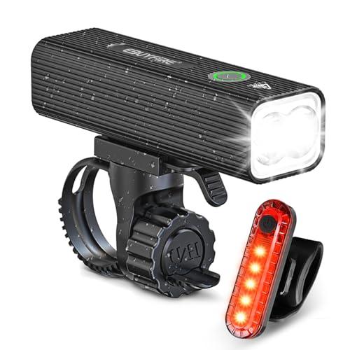 EBUYFIRE Set Luci Bici USB Ricaricabile, Faro e Fanale Posteriore