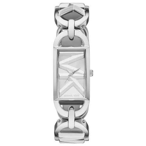 Michael Kors MK Empire MK7407 Orologio da Polso Donna Rettangolare Argento