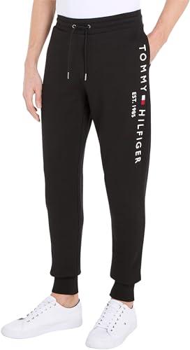 Tommy Hilfiger Pantaloni da Jogging Uomo Tommy Logo Sweatpants Cotone, Nero