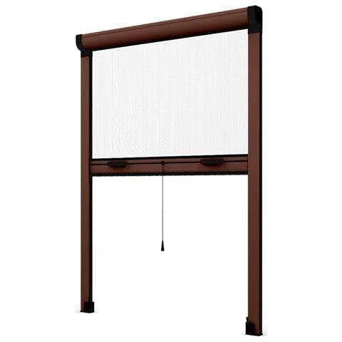 Zanzariera a Rullo Verticale Riducibile Fai da Te - Marrone 80x160 cm