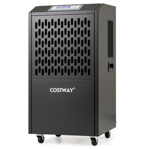 COSTWAY Deumidificatore Commerciale 118L con Scarico Continuo e Timer
