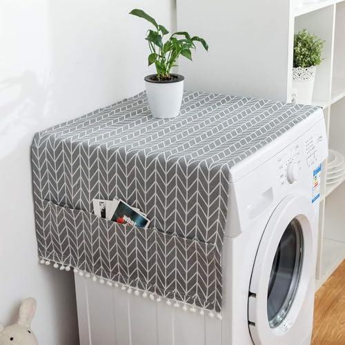 Coprilavatrice da Interno HEYOMI con Tasche Portaoggetti - Protezione e Stile per la Tua Lavatrice