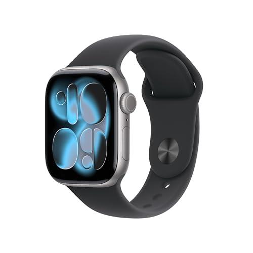 Apple Watch Series 11 GPS, 42mm, Alluminio Grigio Siderale, Cinturino Sport Nero