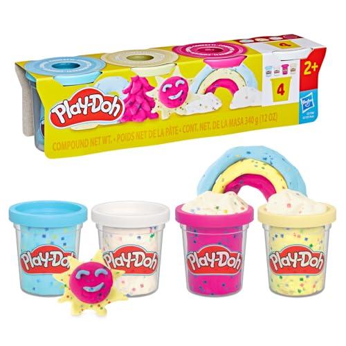 Play-Doh Confetti Pack, 4 Vasetti di Pasta Modellabile Colorata