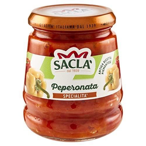 Saclà Peperonata in Vaso di Vetro - 290g x 12: Un'Esplosione di Sapori Mediterranei