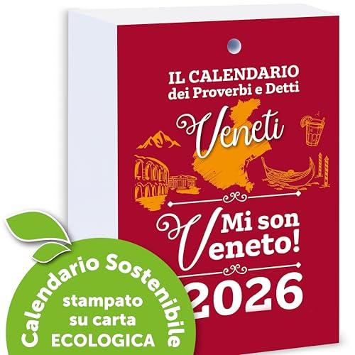 Calendario dei Proverbi e Detti VENETI | Edizione 2026 con nuove frasi | Mi son Veneto | Ogni dì ghe ne vien fora una | Ricambio formato cm 10x14