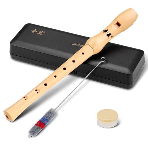 Flauto Dolce in Legno d'Acero Soprano in Do a 8 Fori con Digitazione Barocca